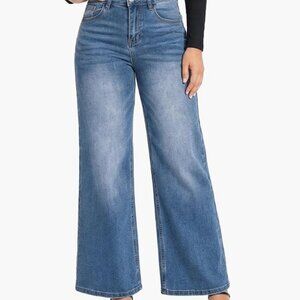 High Waist, Wide Leg BBL Jeans - Oneso / Blue Moment